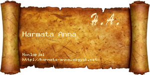 Harmata Anna névjegykártya