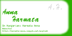 anna harmata business card